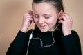 Girll listening to music