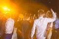 Girls from the audience in front of the stage, cheering on their idols at the Primavera Pop Festival of Royalty Free Stock Photo