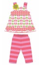 GIRLS BABY FROCKS TOP PINK PRINT