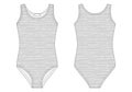 Girls bodies wear in melange fabric. Lady body underwear. Female bodysuit