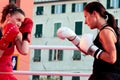 Girls boxing