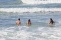 Girls Boy Swimming Beach Royalty Free Stock Photo