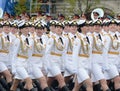 Girls-cadets of the Military University and Volsky military Institute of material support named after A. Khrulyov during the Victo