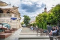 Girls near the Central Market, Rozhdestvensky Boulevard, Moscow Royalty Free Stock Photo