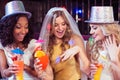 Girls celebrating bachelorette party