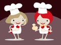 Girls Chef Cooking Royalty Free Stock Photo