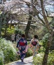 Girls in colourful Spring yukata kimonos, Kyoto, Japan