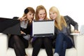 Girls communicate on Internet with foreigners