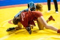 Girls compete in Sambo Royalty Free Stock Photo