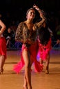 Girls dancers participate in artistic dance competitions