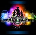 Girls Discoteque Event Flyer Royalty Free Stock Photo