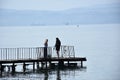 The girls on the dock Royalty Free Stock Photo