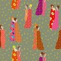 Girls Draped patterned fabrics