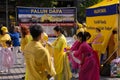 Girls dressed in traditional clothing on the occasion of World Falun Dafa Day Royalty Free Stock Photo