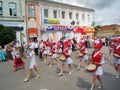 Girls drummers performing