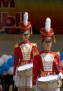 Girls with drums Royalty Free Stock Photo