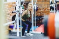 girls in gym workout Royalty Free Stock Photo