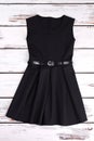 Girls elegent black cotton dress.