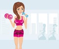 Girls exercising in a gym