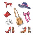 Girls fashion accessories icons