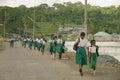 Girls going to school