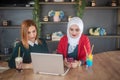 Girls hanging out and typing on laptop and relaxing