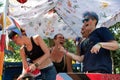 Girls have fun during the Toscana Pride LGBTQ parade.