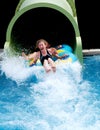 Girls having fun at waterpark Royalty Free Stock Photo