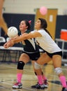 Girls High School Volleyball Royalty Free Stock Photo