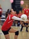 Girls High School Volleyball Royalty Free Stock Photo