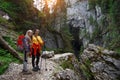 Girls hiker on a path Royalty Free Stock Photo