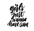 Girls just wanna have sun - Summer holidays and vacation letteri