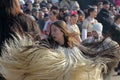 Girls Kukeri, girls mummers perform rituals to scare away evil spirits during the international festival of masquerade games