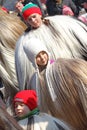 Kukeri, mummers perform rituals with costumes and big bells, intended to scare away evil spirits during the international festival