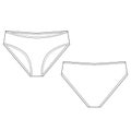 Girls lingerie. Lady underpants. Female white knickers. Women panties isolated