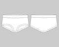 Girls lingerie underwear. Lady underpants. Female white knickers.