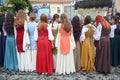 Girls in Medieval Clothes Royalty Free Stock Photo