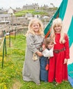 Girls in medieval dress at Portsoy