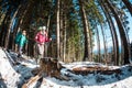 Girls in the mountains Royalty Free Stock Photo