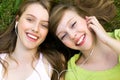 Girls with mp3 player Royalty Free Stock Photo