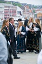 The girls in national dresses in Stavanger