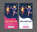 Girls Night Out! web banner template. Royalty Free Stock Photo