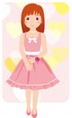 Girls pink dress