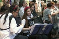 Girls play the accordion