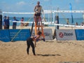 Girls Playing Beach Volley