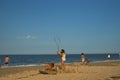 Girls playing on the sand Royalty Free Stock Photo