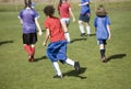 Girls playing soccer Royalty Free Stock Photo