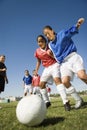 Girls Playing Soccer Royalty Free Stock Photo