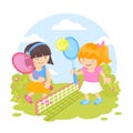 Girls playing tennis Royalty Free Stock Photo