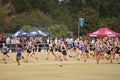 Girls racing in the Great American Cross Country Festival in Cary NC, October 5, 2019